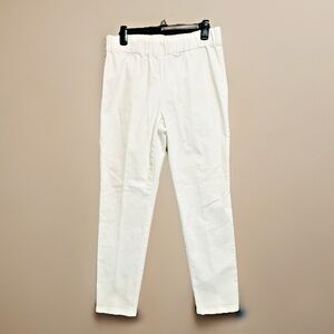 Soft Surroundings Triple S Jeans Womens Medium Pull On White Stretch Denim